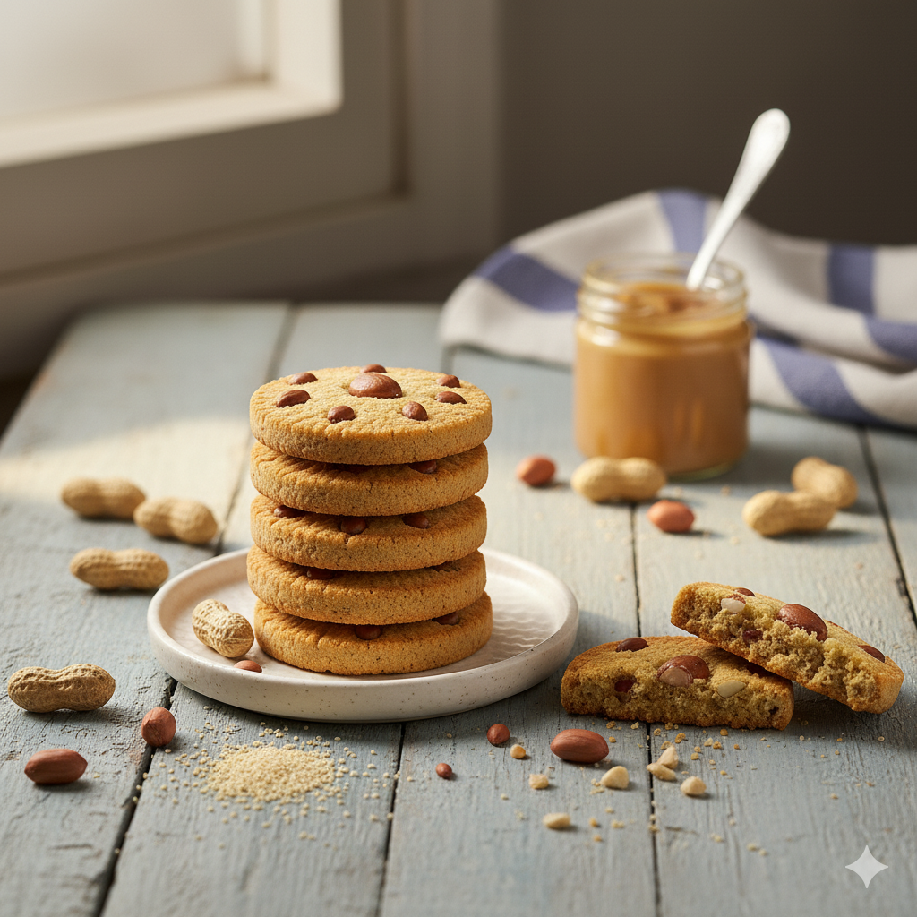 Peanut Sajje Millet Biscuits
